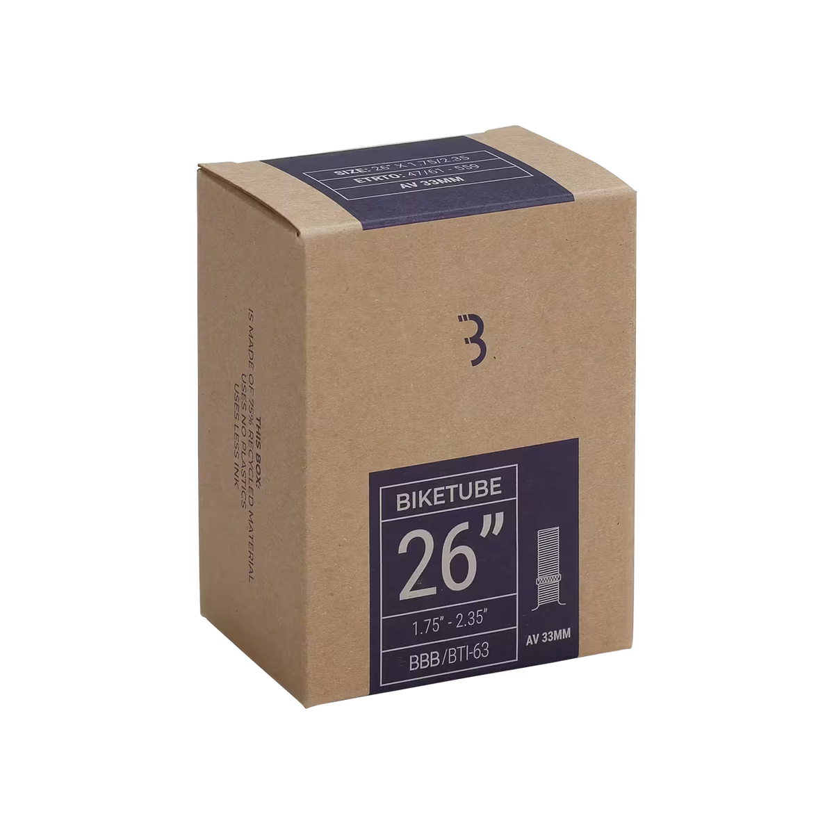 Inner tube BBB 26'' X 1.50-1.75 Schrader 33mm
