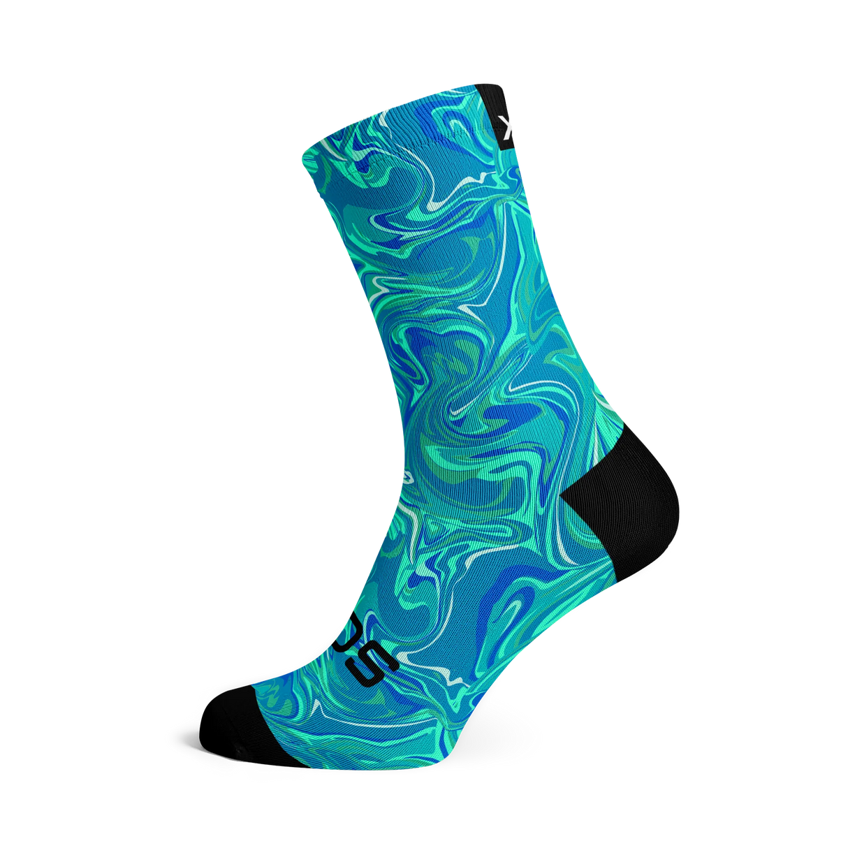 Chaussettes Sox Footwear Crew Marble Bleu