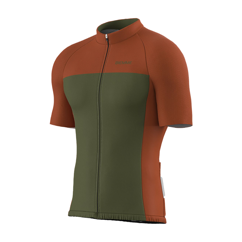 Maillot Biemme Gravel Brun/Vert