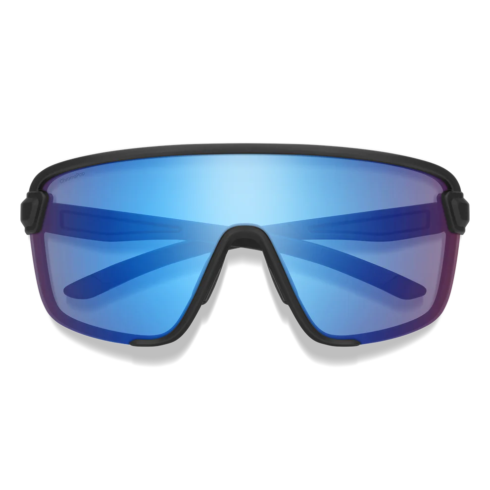 Lunettes Smith Bobcat Noir Mat | ChromaPop Low Light Rose Bleu