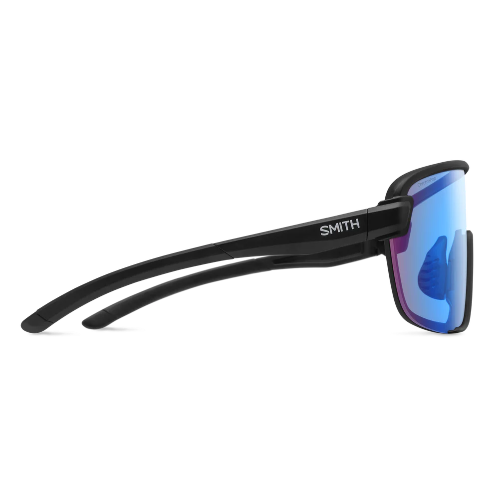Lunettes Smith Bobcat Noir Mat | ChromaPop Low Light Rose Bleu
