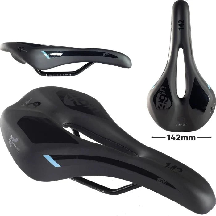 Selle 49N Formfit Ergo Unisexe – 142mm Noir