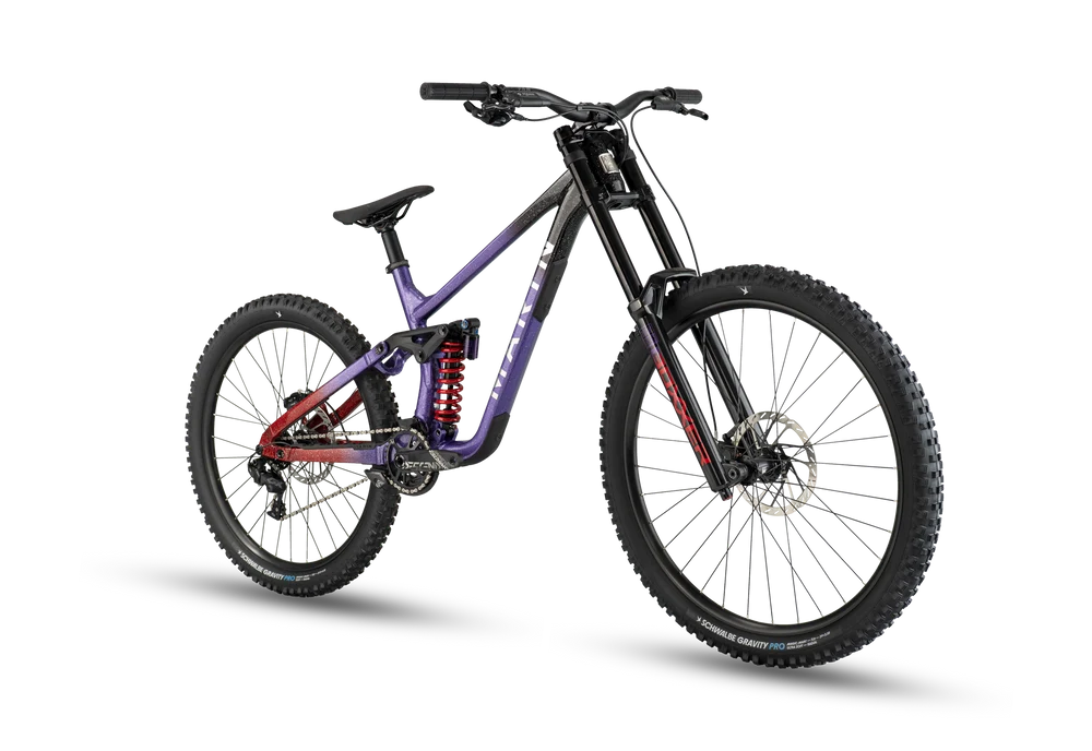 Gros plan du cadre Series 4 en aluminium du Marin Quake 2026, avec suspension MultiTrac 2 de 180 mm, géométrie ajustable et protections de cadre et de tube diagonal.