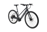 Gros plan du cadre ouvert en aluminium 6061 Series 1 du Marin Fairfax Electric ST 2026 en coloris Charcoal, avec tube supérieur abaissé pour monter et descendre du vélo facilement.