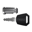 Kit de serrures Thule comprenant deux barillets et deux clés pour porte-vélos, vendu en ligne au Québec chez Le Pédalier