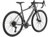 Vue arrière du vélo gravel Kona Libre G2 avec des pneus WTB Vulpine.