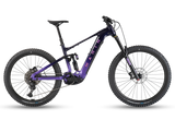Vélo de montagne électrique Marin Alpine Trail E1 2026 en coloris Purple Fade, vue latérale complète montrant le cadre Series 4 Alloy et les roues mixtes 29 et 27,5 pouces.