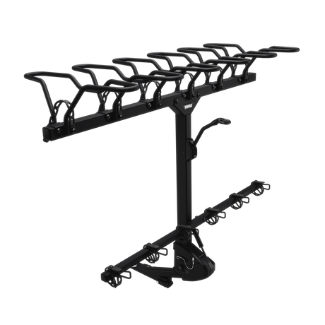Porte-vélos d'attelage Thule ReVert pouvant transporter six vélos, monté sur la boule d'attelage d'un véhicule, vendu en ligne au Québec