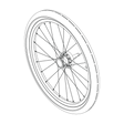Roue de remplacement de 40 mm pour remorque de vélo Thule Cheetah XT, vendue en ligne au Québec pour l'entretien de votre remorque