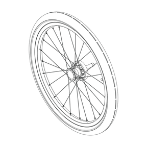 Roue de remplacement de 40 mm pour remorque de vélo Thule Cheetah XT, vendue en ligne au Québec pour l'entretien de votre remorque