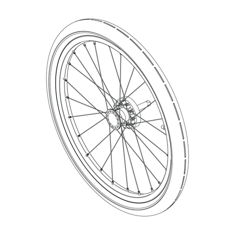 Roue de remplacement de 40 mm pour remorque de vélo Thule Cheetah XT, vendue en ligne au Québec pour l'entretien de votre remorque