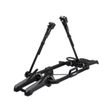 Porte-vélos sur attelage Thule Outpace 2 vélos vu de profil sur fond neutre en studio, structure robuste en aluminium