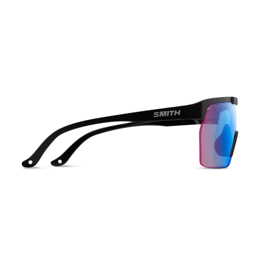 Lunettes Smith XC Noir mat | ChromaPop Low Light Rose Bleu Miroir